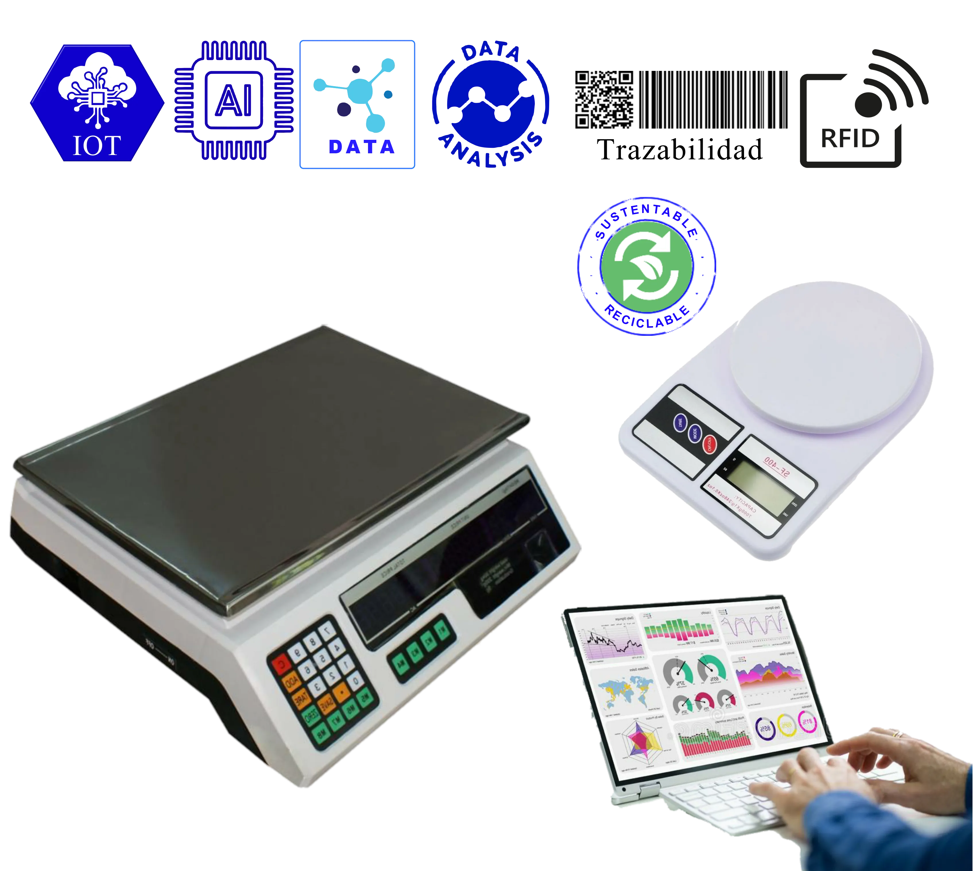 balanza feriante packing uso general con integracion IOT